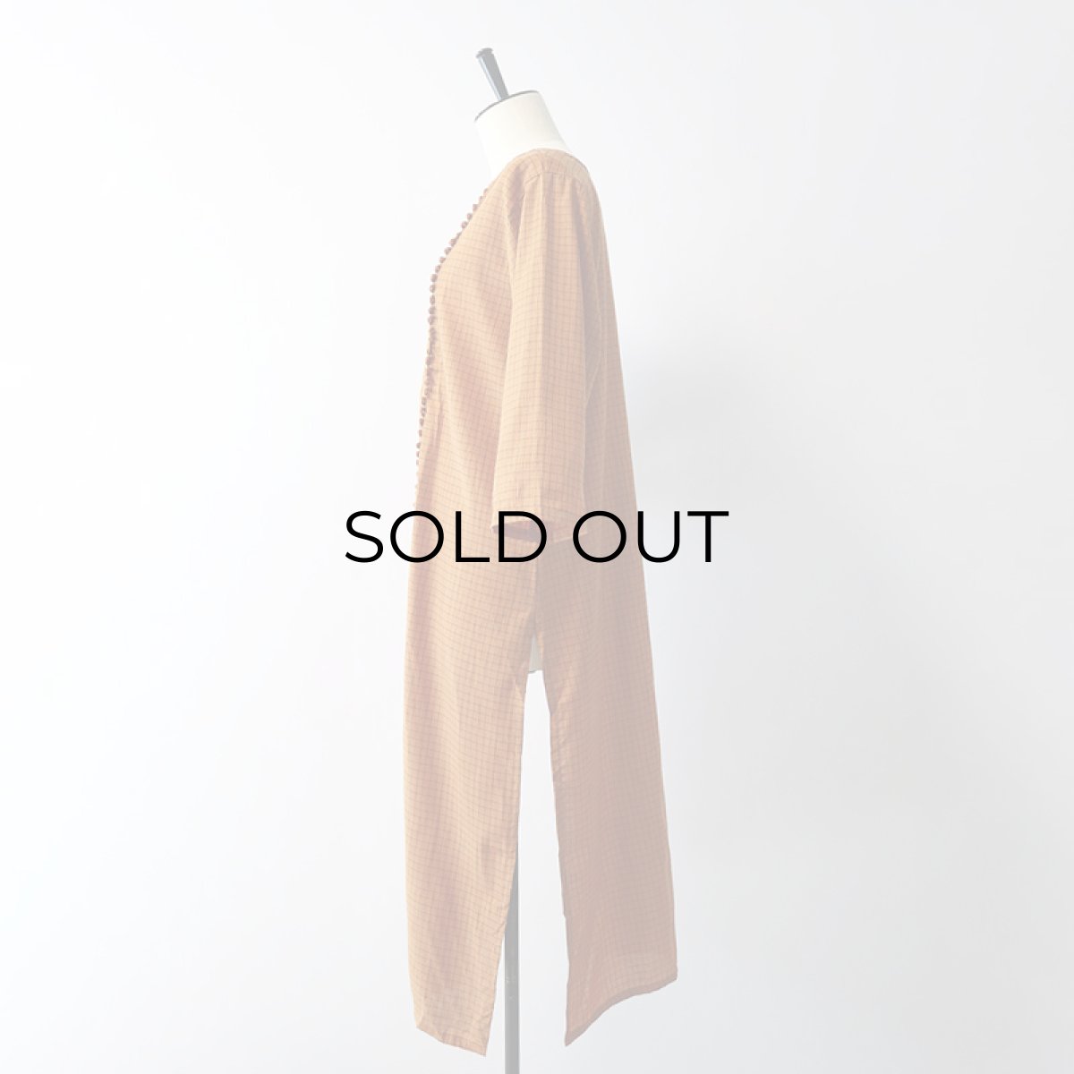 画像10: OLD UNKNOWN BRAND CHECK EMBROIDERED DRESS (10)