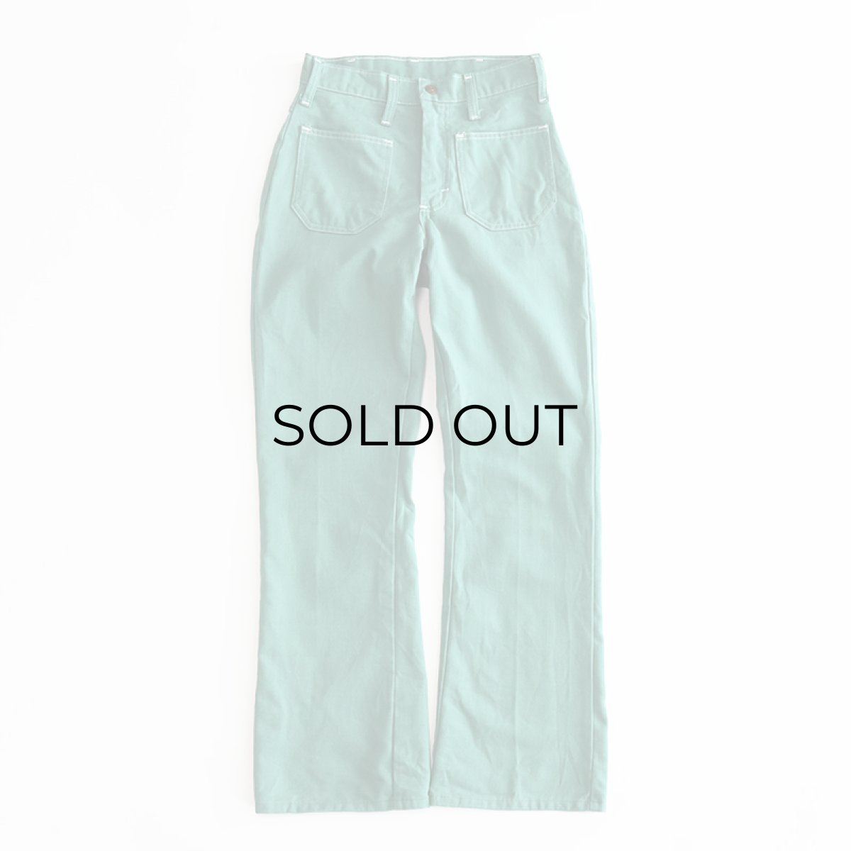 画像1: 70's MONTGOMERY WARD COLOR COTTON MOLESKIN FLARE PANTS【W26 x L29 程度】  (1)