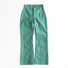 画像1: 70's MONTGOMERY WARD COLOR COTTON MOLESKIN FLARE PANTS【W26 x L29 程度】  (1)