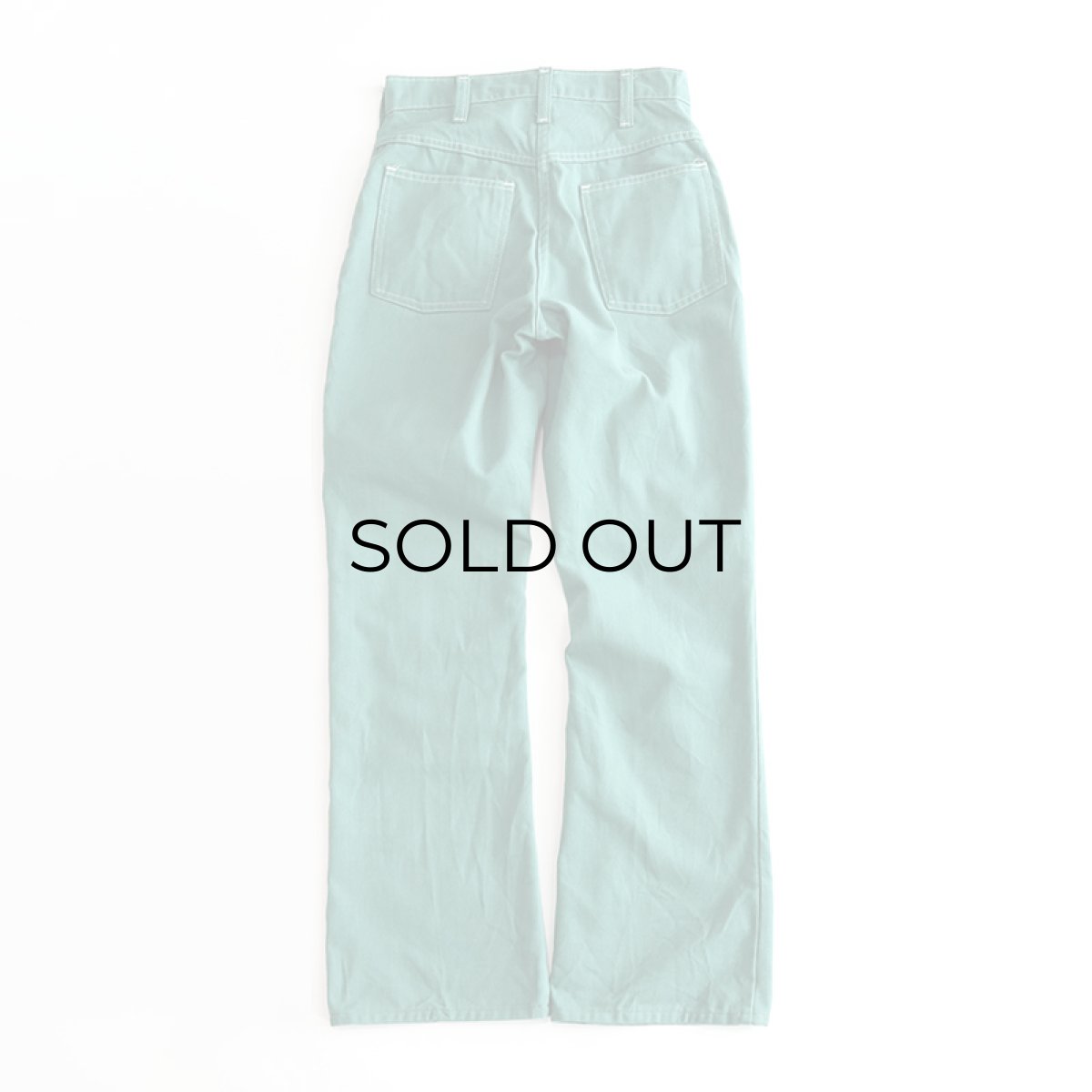 画像3: 70's MONTGOMERY WARD COLOR COTTON MOLESKIN FLARE PANTS【W26 x L29 程度】  (3)
