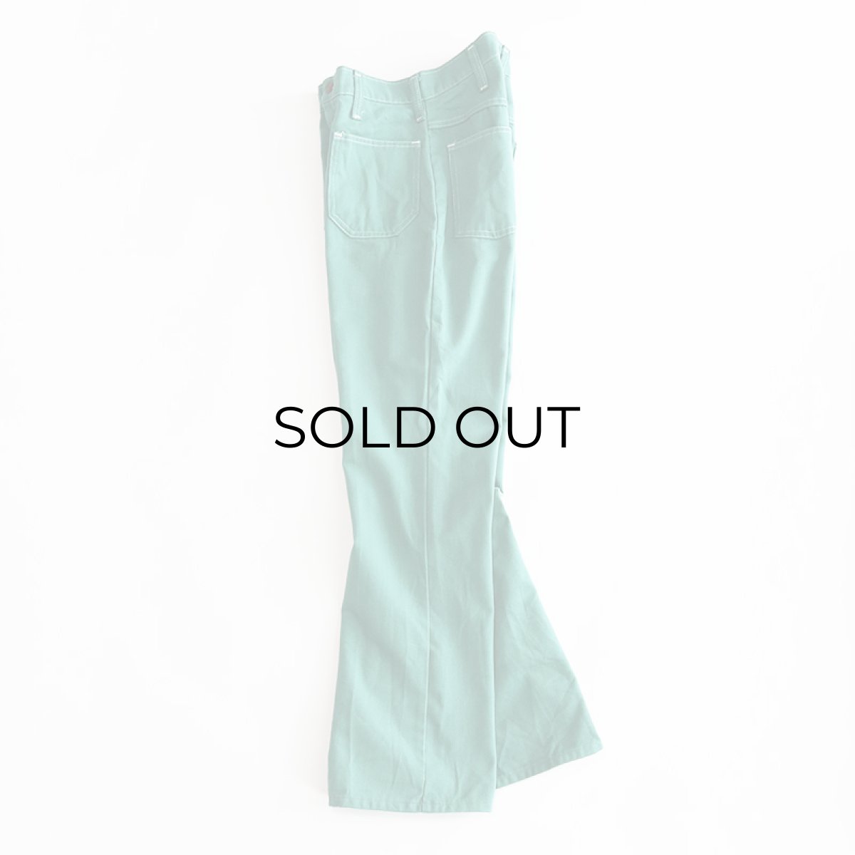 画像2: 70's MONTGOMERY WARD COLOR COTTON MOLESKIN FLARE PANTS【W26 x L29 程度】  (2)