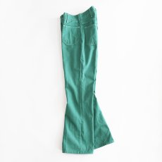 画像2: 70's MONTGOMERY WARD COLOR COTTON MOLESKIN FLARE PANTS【W26 x L29 程度】  (2)