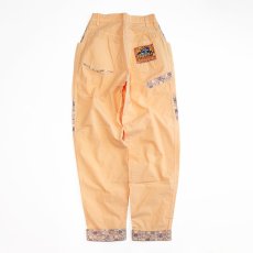 画像4: 80's POCO LOCO COLOR COTTON DESIGN TUCK PANTS "MADE IN FRANCE"【W27 x L31 程度】 (4)