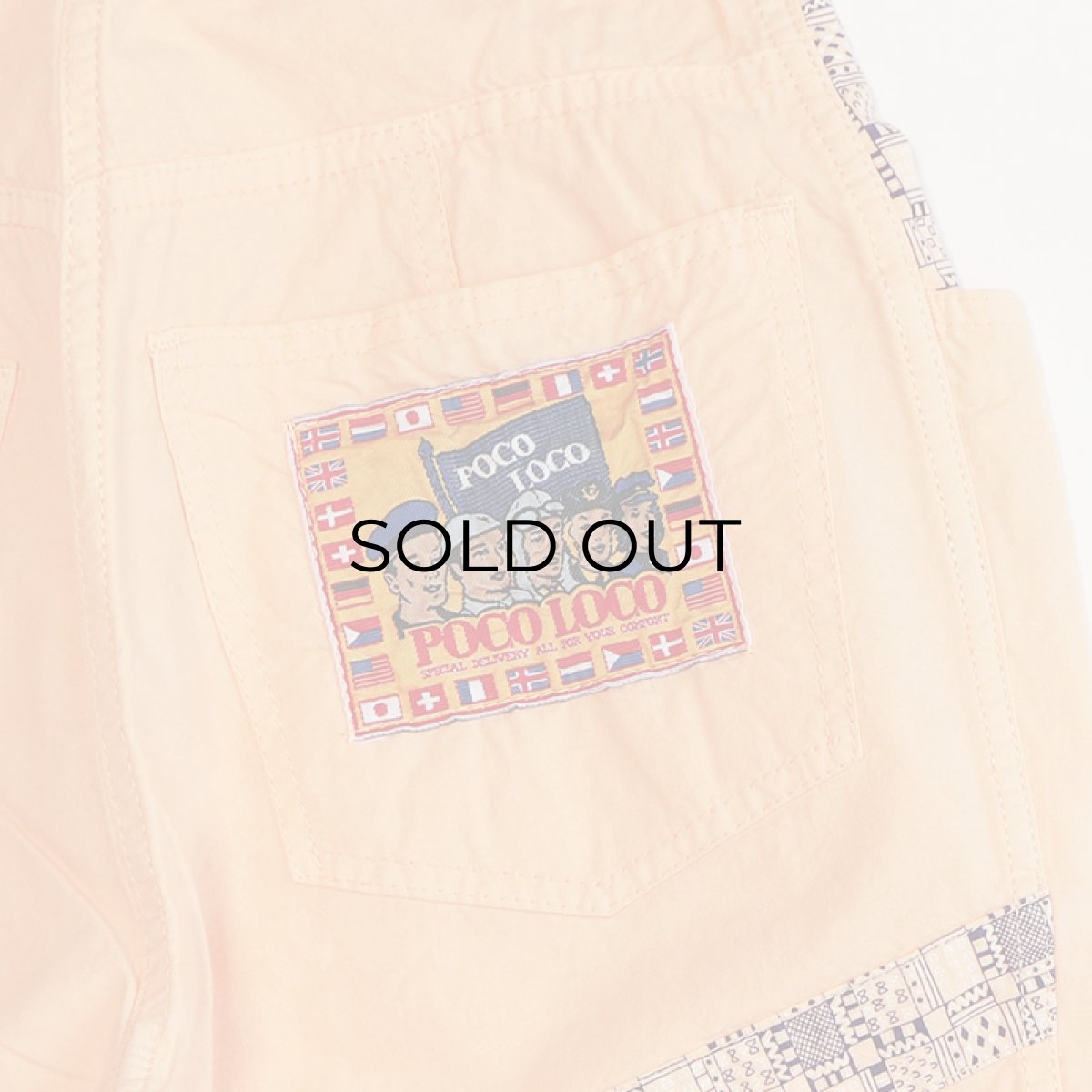 画像11: 80's POCO LOCO COLOR COTTON DESIGN TUCK PANTS "MADE IN FRANCE"【W27 x L31 程度】 (11)