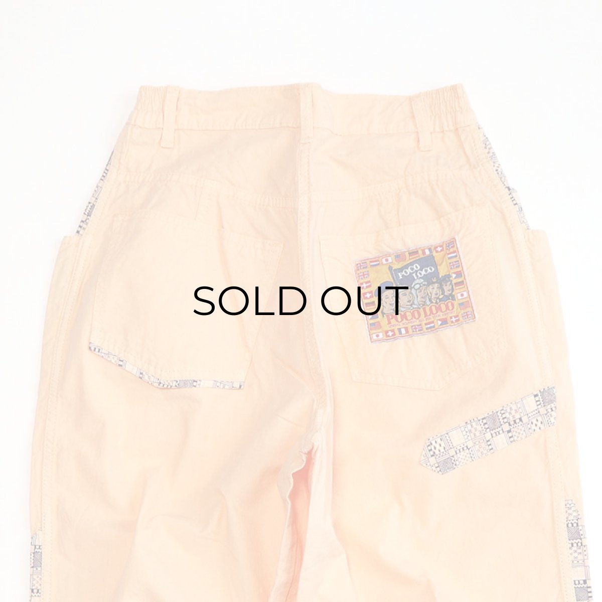 画像6: 80's POCO LOCO COLOR COTTON DESIGN TUCK PANTS "MADE IN FRANCE"【W27 x L31 程度】 (6)