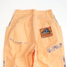 画像6: 80's POCO LOCO COLOR COTTON DESIGN TUCK PANTS "MADE IN FRANCE"【W27 x L31 程度】 (6)