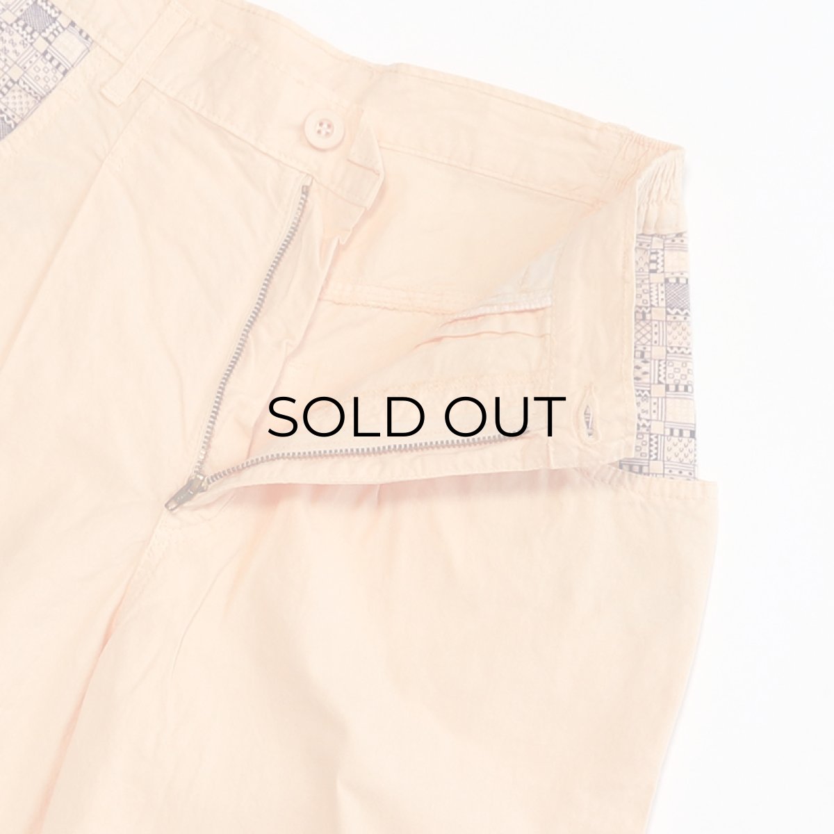 画像5: 80's POCO LOCO COLOR COTTON DESIGN TUCK PANTS "MADE IN FRANCE"【W27 x L31 程度】 (5)