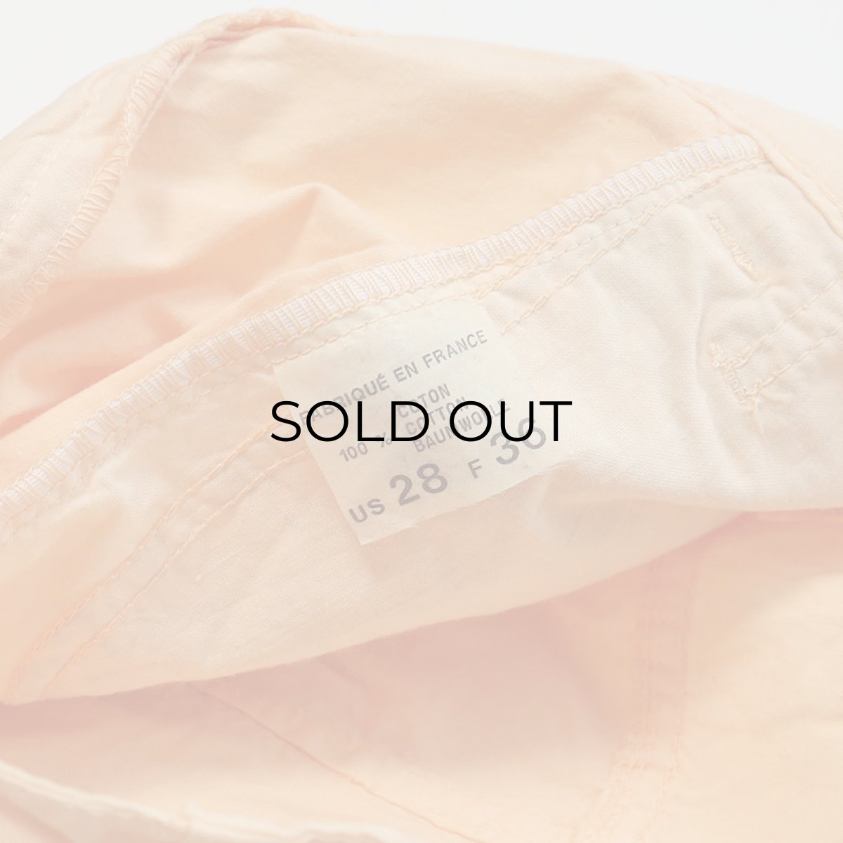 画像12: 80's POCO LOCO COLOR COTTON DESIGN TUCK PANTS "MADE IN FRANCE"【W27 x L31 程度】 (12)