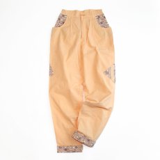 画像2: 80's POCO LOCO COLOR COTTON DESIGN TUCK PANTS "MADE IN FRANCE"【W27 x L31 程度】 (2)