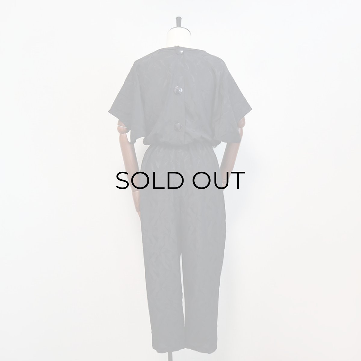 画像14: OLD UNKNOWN BRAND WIDE SHORT SLEEVE JUMP SUIT (14)