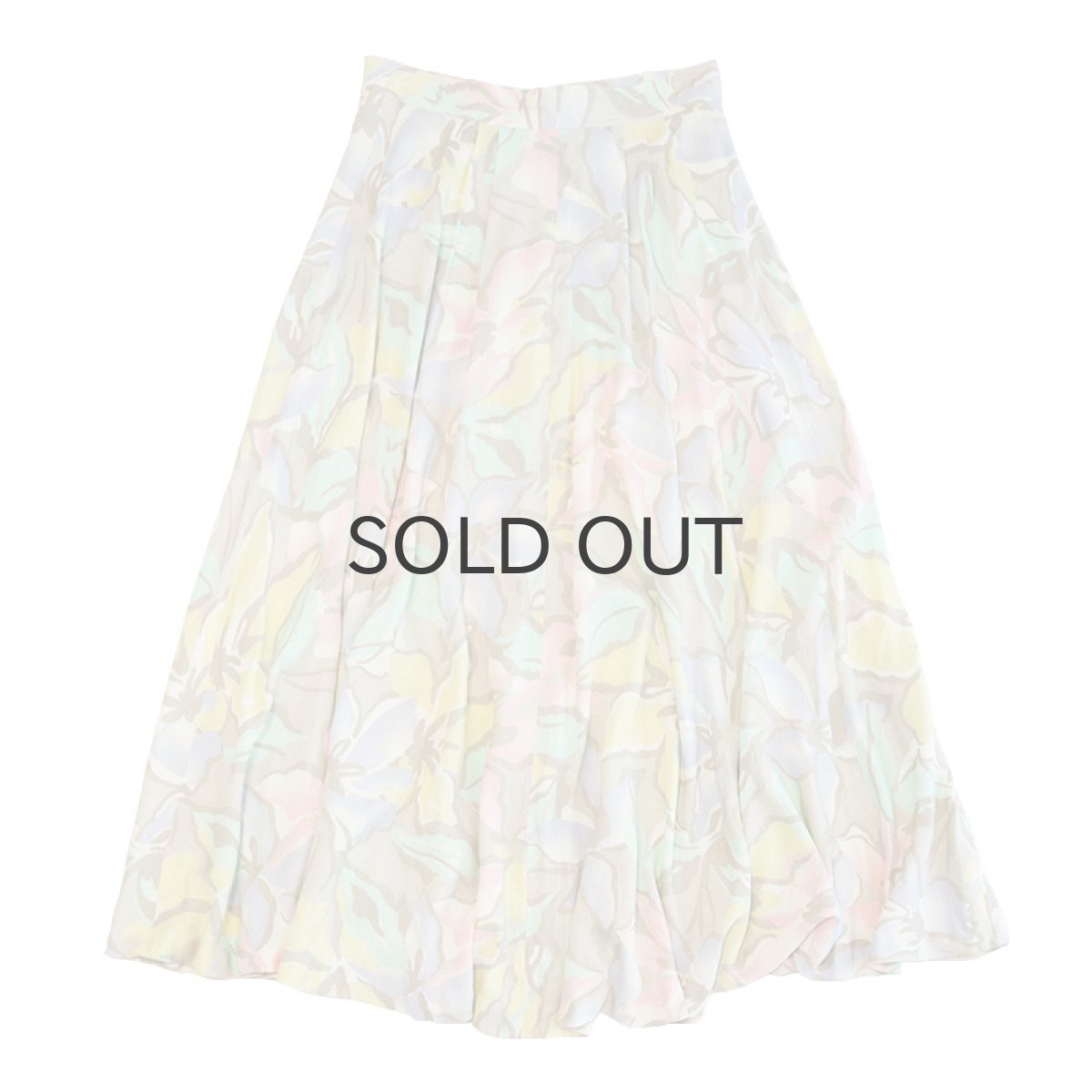 画像1: CHAUS DULL COLOR PRINT FLARE SKIRT (1)