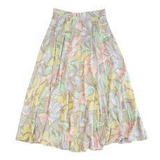 画像1: CHAUS DULL COLOR PRINT FLARE SKIRT (1)