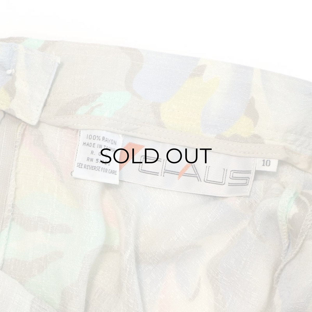 画像7: CHAUS DULL COLOR PRINT FLARE SKIRT (7)