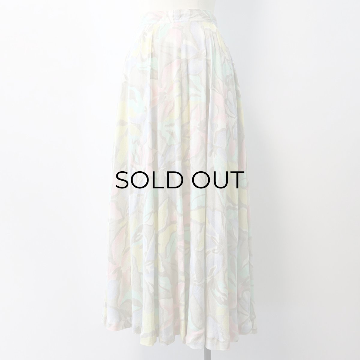 画像10: CHAUS DULL COLOR PRINT FLARE SKIRT (10)