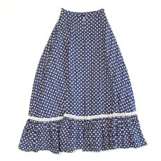 画像2: 60's UNKNOWN BRAND FLOWER PRINT FLARE SKIRT (2)