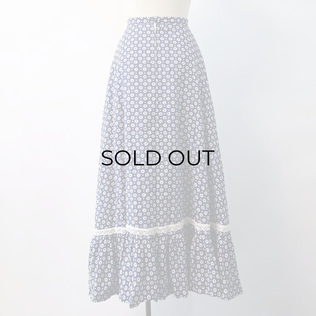 画像12: 60's UNKNOWN BRAND FLOWER PRINT FLARE SKIRT (12)