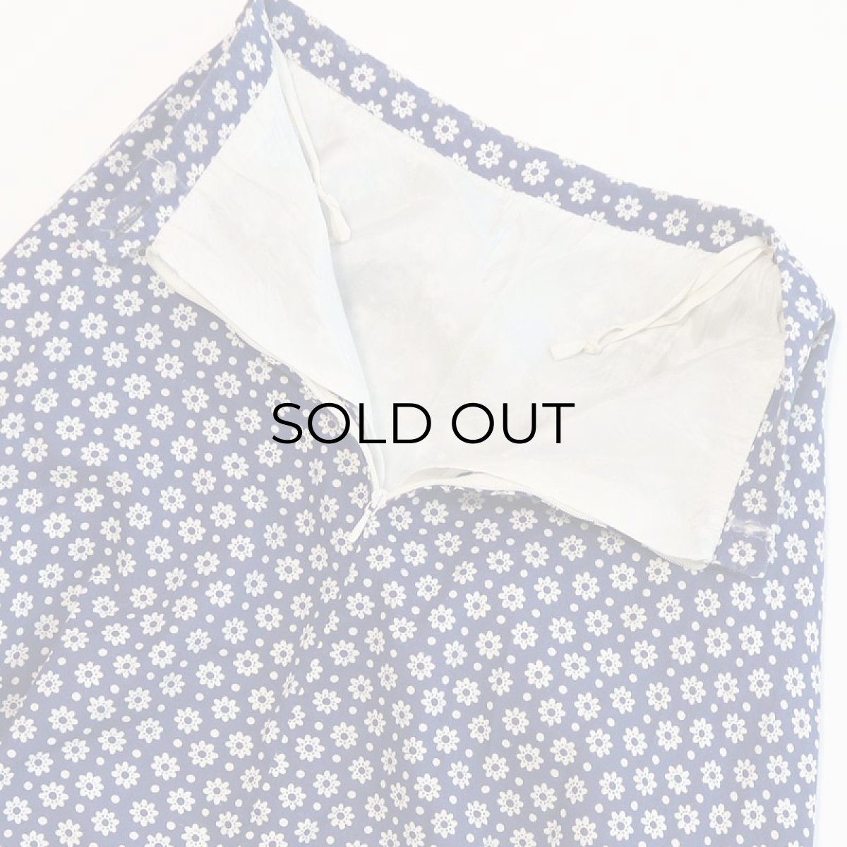 画像5: 60's UNKNOWN BRAND FLOWER PRINT FLARE SKIRT (5)