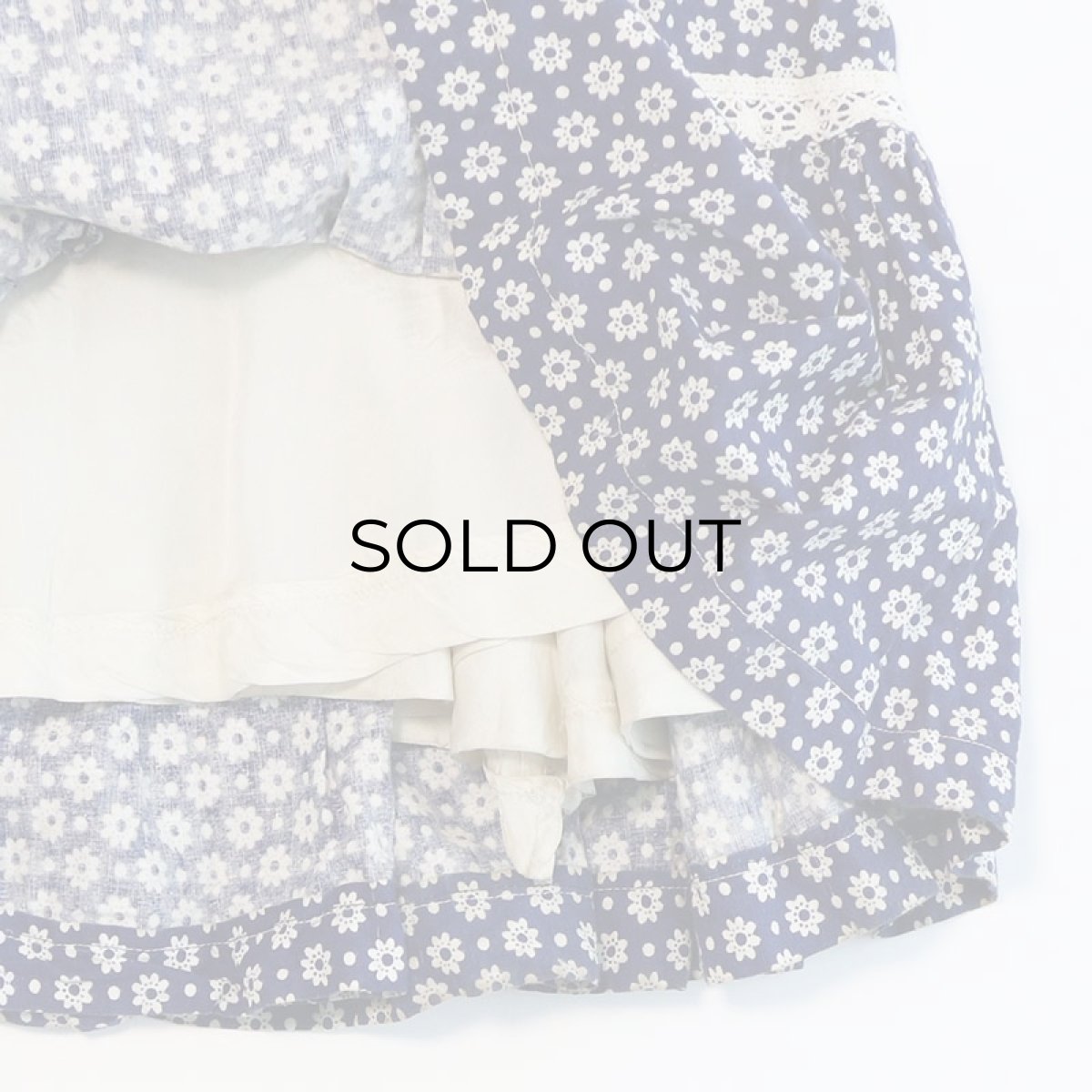 画像6: 60's UNKNOWN BRAND FLOWER PRINT FLARE SKIRT (6)