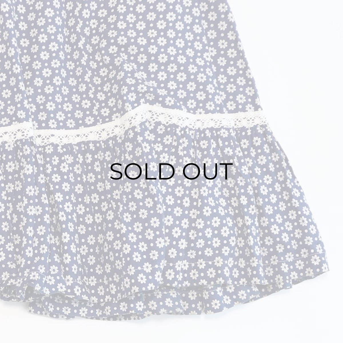 画像4: 60's UNKNOWN BRAND FLOWER PRINT FLARE SKIRT (4)