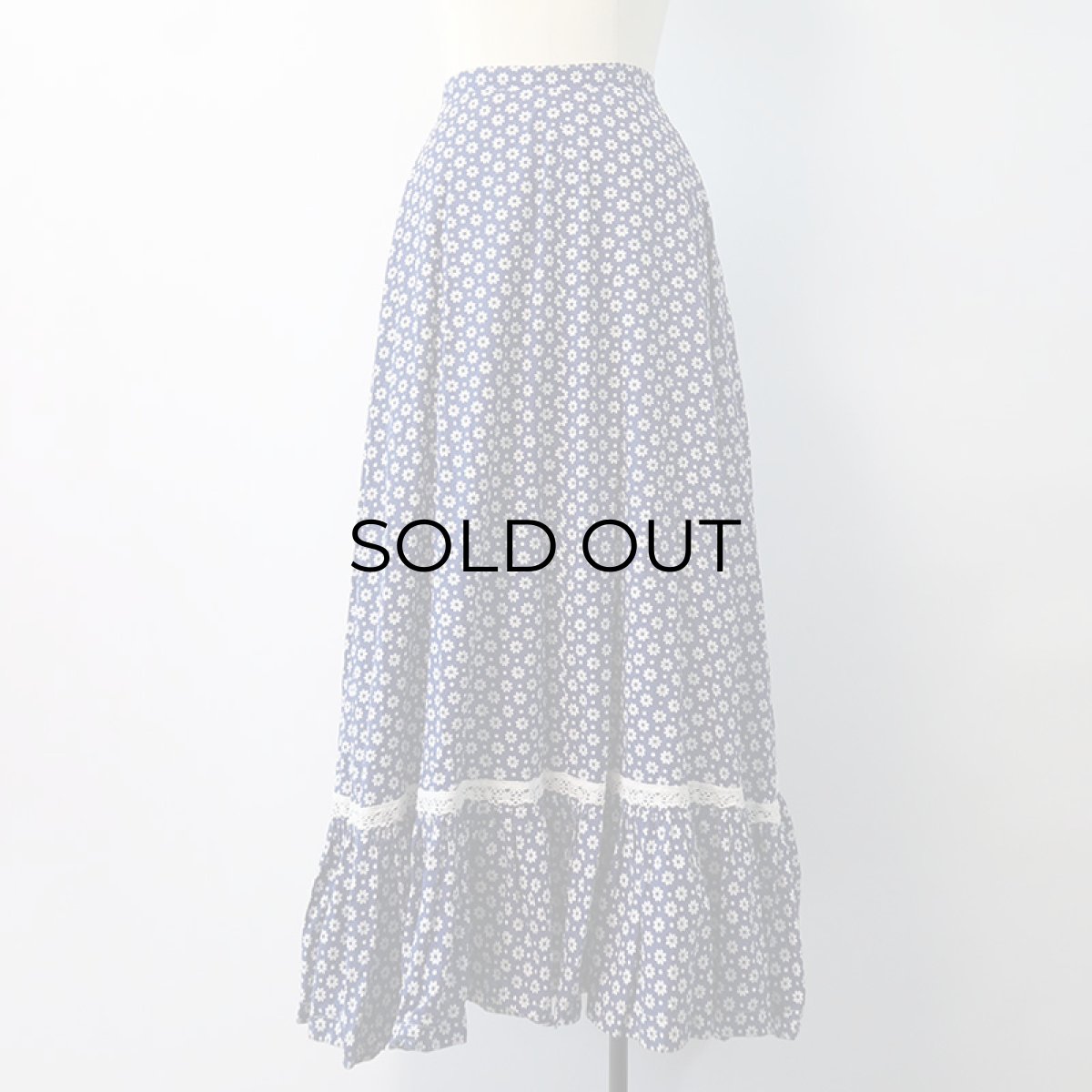 画像10: 60's UNKNOWN BRAND FLOWER PRINT FLARE SKIRT (10)