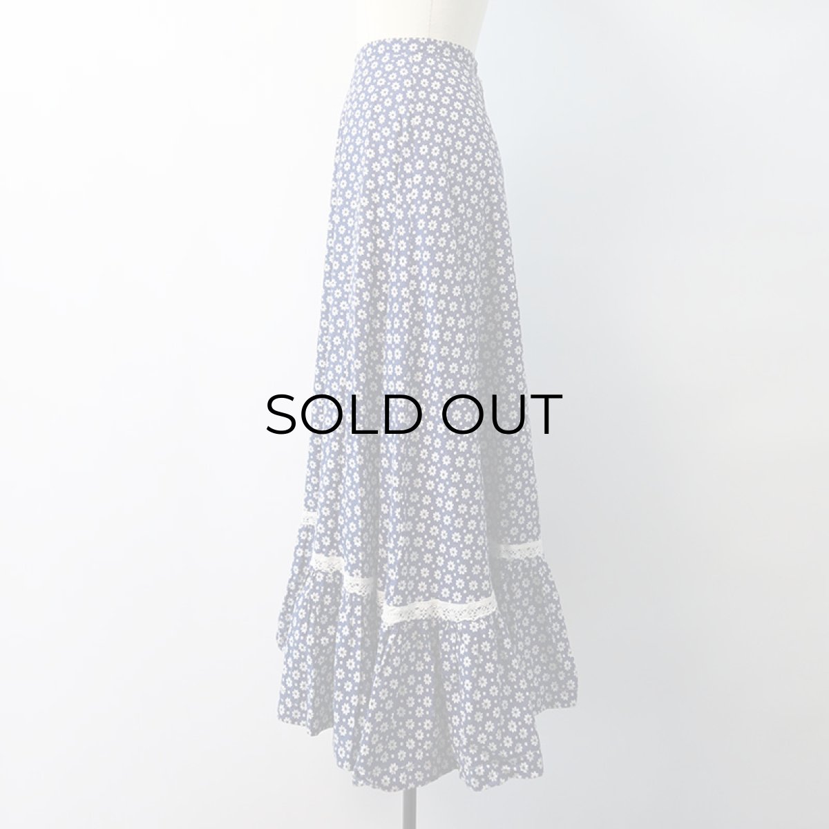 画像11: 60's UNKNOWN BRAND FLOWER PRINT FLARE SKIRT (11)