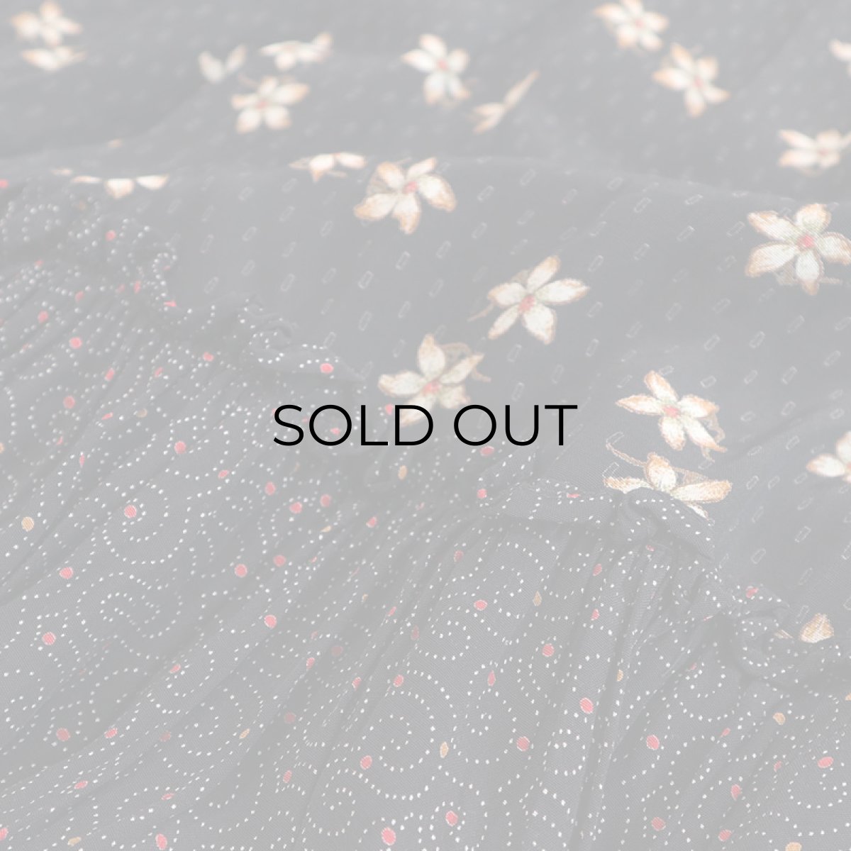 画像5: OLD Anna Bella RAYON FLOWER PRINT TIERED SKIRT "MADE IN USA" (5)