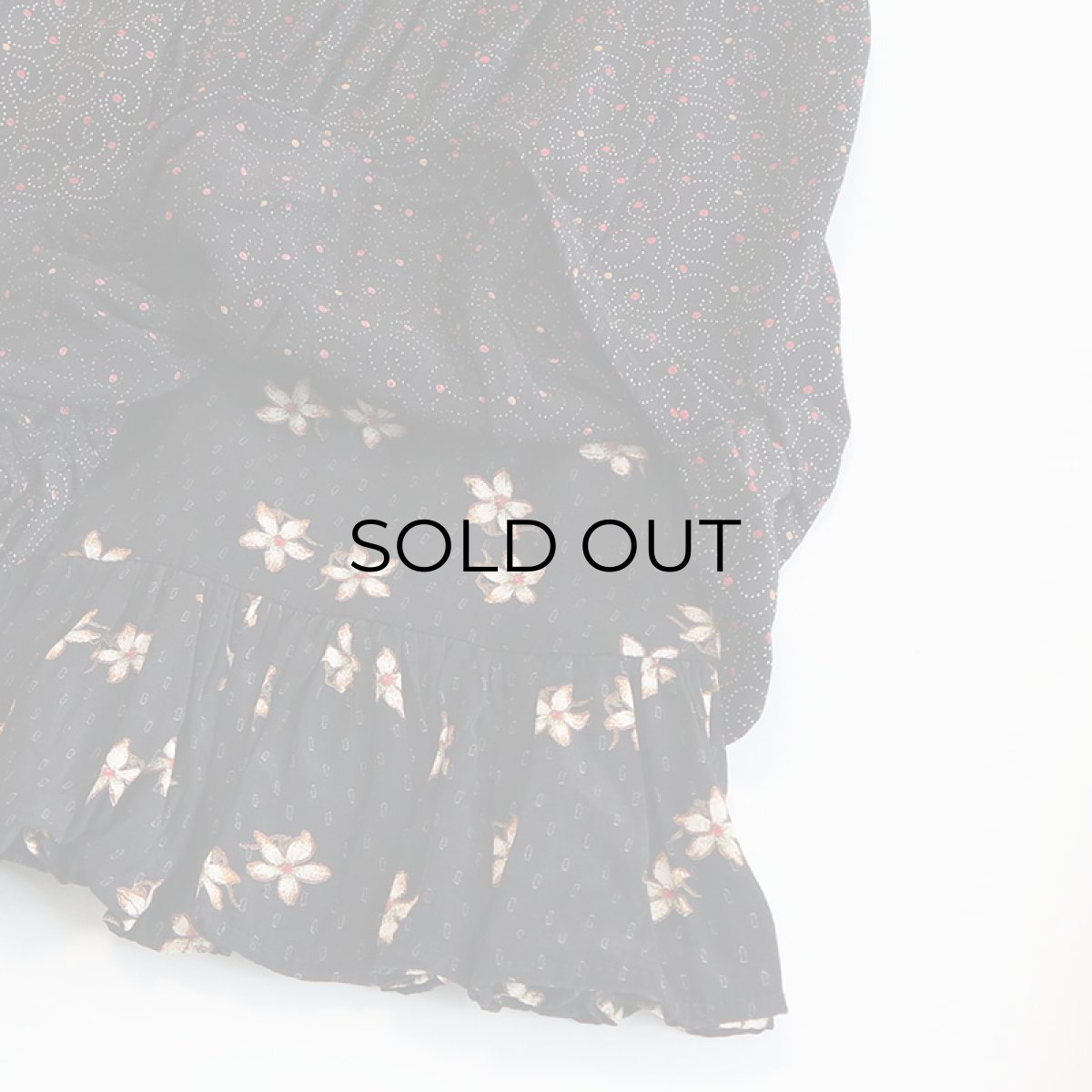 画像6: OLD Anna Bella RAYON FLOWER PRINT TIERED SKIRT "MADE IN USA" (6)