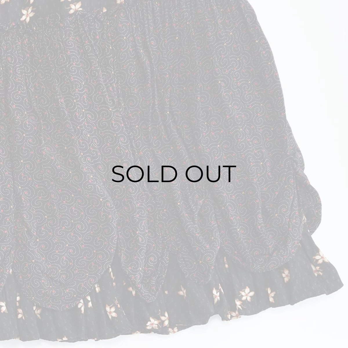 画像4: OLD Anna Bella RAYON FLOWER PRINT TIERED SKIRT "MADE IN USA" (4)