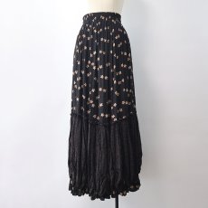 画像8: OLD Anna Bella RAYON FLOWER PRINT TIERED SKIRT "MADE IN USA" (8)