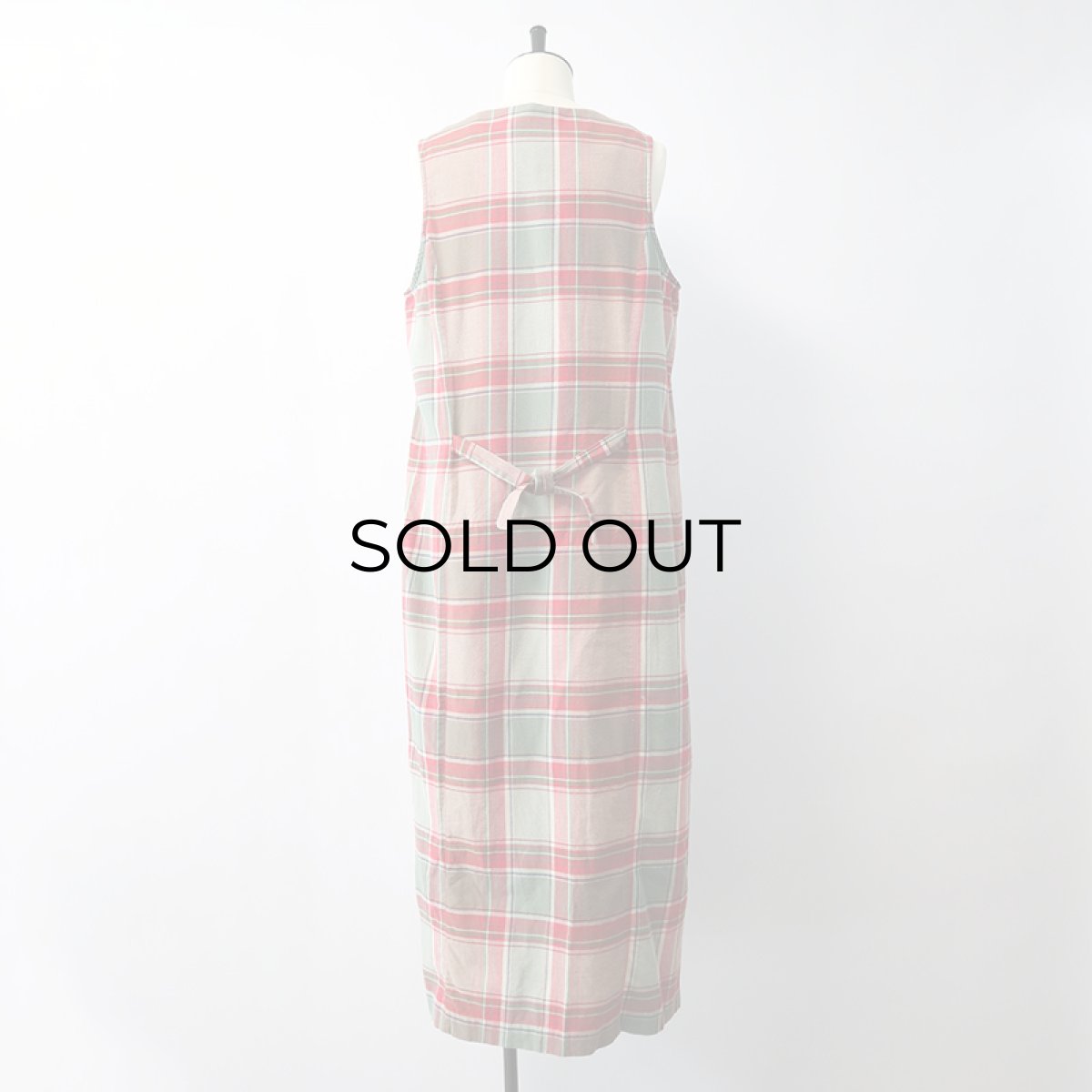 画像10: G.H. BASS & Co. COTTON CHECK N/S FRONT BUTTON DRESS (10)