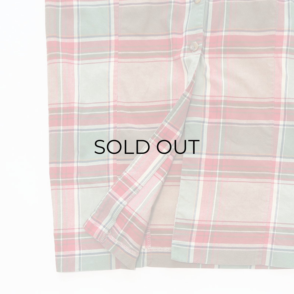 画像5: G.H. BASS & Co. COTTON CHECK N/S FRONT BUTTON DRESS (5)