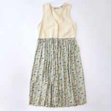 画像1: MARSH LANDING COTTON LINEN x RAYON FRONT BUTTON DRESS (1)