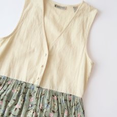 画像3: MARSH LANDING COTTON LINEN x RAYON FRONT BUTTON DRESS (3)