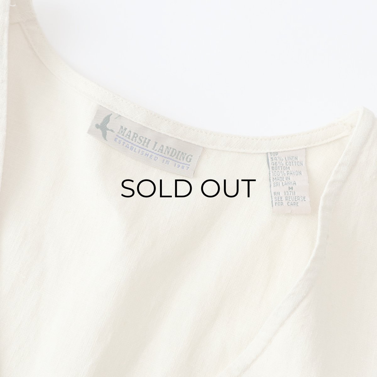 画像6: MARSH LANDING COTTON LINEN x RAYON FRONT BUTTON DRESS (6)