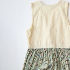 画像4: MARSH LANDING COTTON LINEN x RAYON FRONT BUTTON DRESS (4)