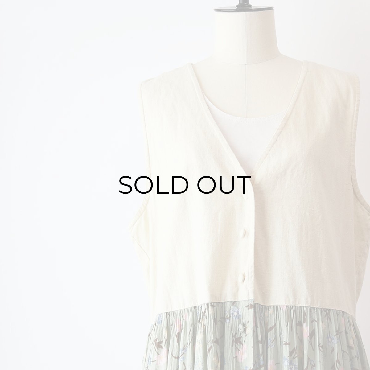 画像9: MARSH LANDING COTTON LINEN x RAYON FRONT BUTTON DRESS (9)