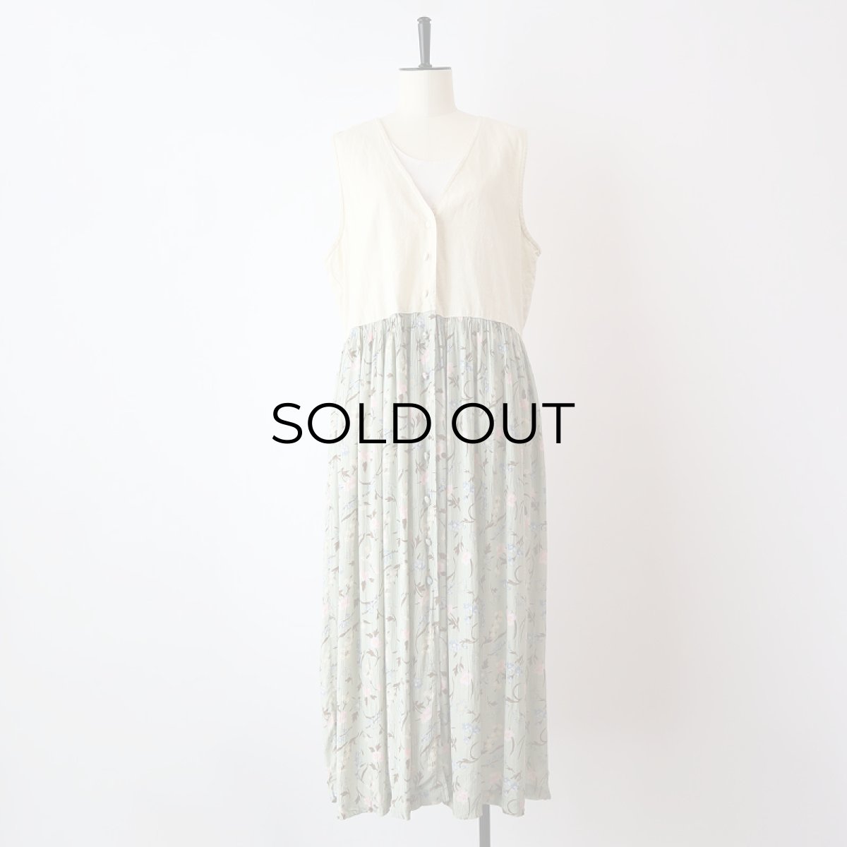 画像10: MARSH LANDING COTTON LINEN x RAYON FRONT BUTTON DRESS (10)