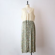 画像10: MARSH LANDING COTTON LINEN x RAYON FRONT BUTTON DRESS (10)