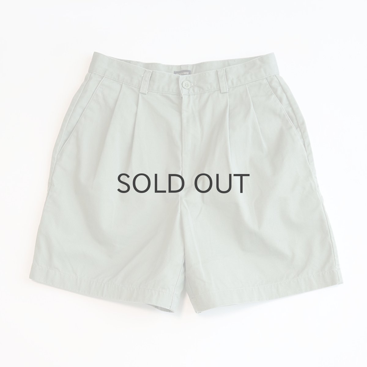 画像1: DOCKERS COTTON TWILL TUCK SHORTS (1)