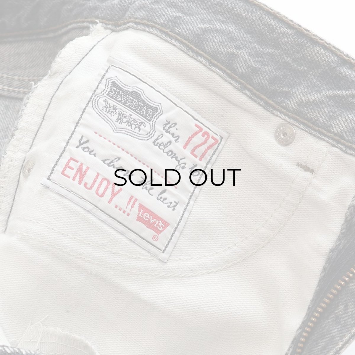 画像10: 〜90's LEVI'S 727 "SILVER TAB" BLACK DENIM RELAXED FIT TAPERED PANTS "MADE IN BELGIUM" 【W28 x L30 程度】 (10)