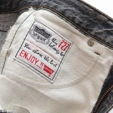 画像10: 〜90's LEVI'S 727 "SILVER TAB" BLACK DENIM RELAXED FIT TAPERED PANTS "MADE IN BELGIUM" 【W28 x L30 程度】 (10)