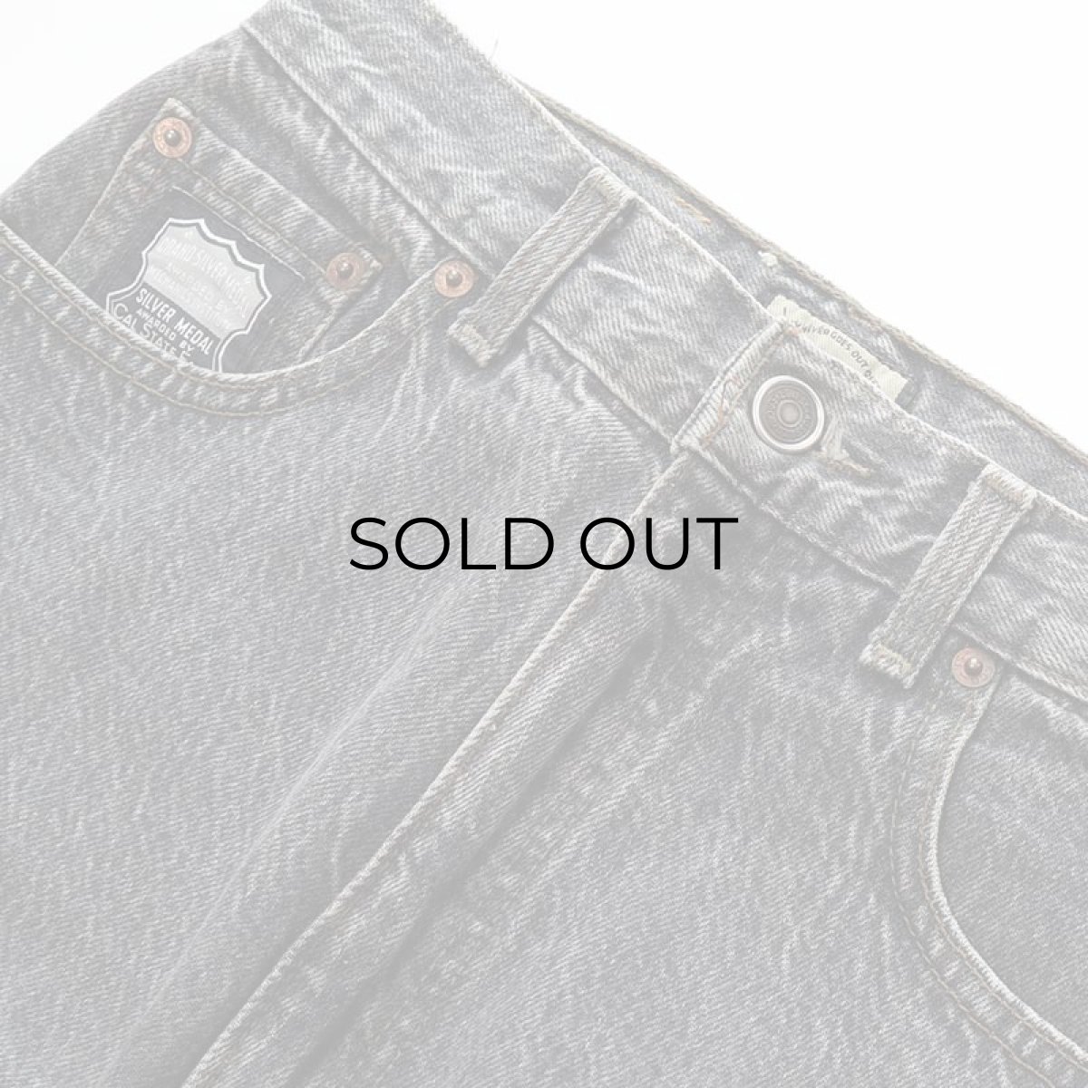 画像5: 〜90's LEVI'S 727 "SILVER TAB" BLACK DENIM RELAXED FIT TAPERED PANTS "MADE IN BELGIUM" 【W28 x L30 程度】 (5)