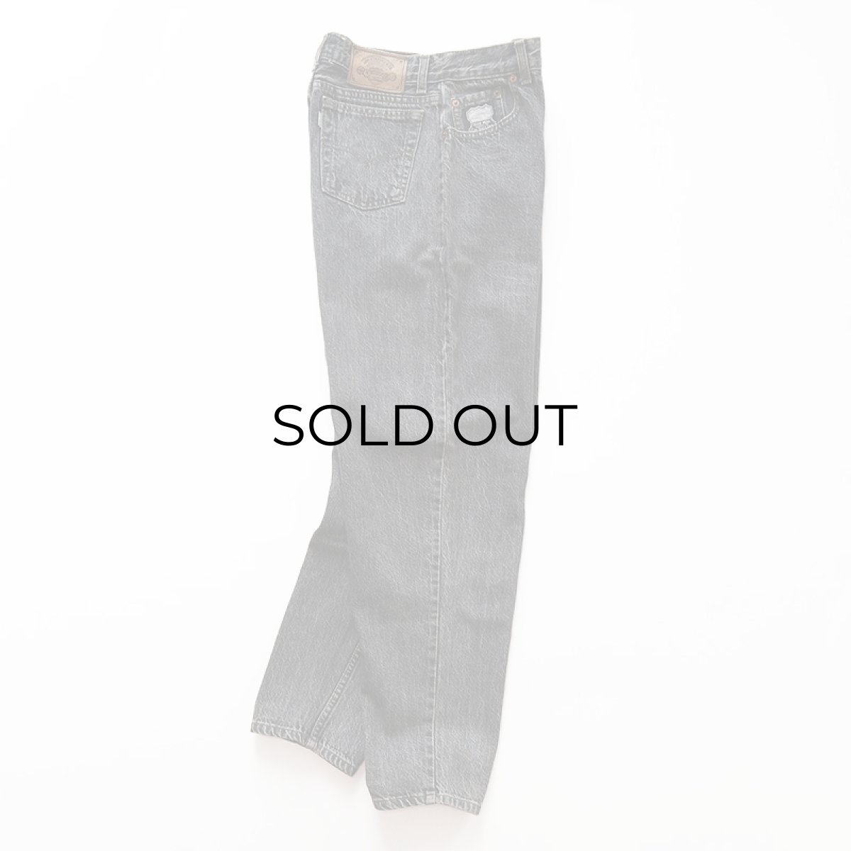 画像3: 〜90's LEVI'S 727 "SILVER TAB" BLACK DENIM RELAXED FIT TAPERED PANTS "MADE IN BELGIUM" 【W28 x L30 程度】 (3)