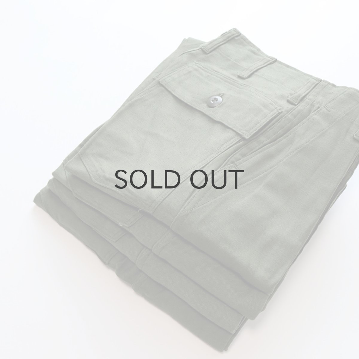 画像1: 60's US ARMY COTTON SATEEN UTILITY BAKER PANTS "DEADSTOCK" "69年"【W26 x L31】 (1)