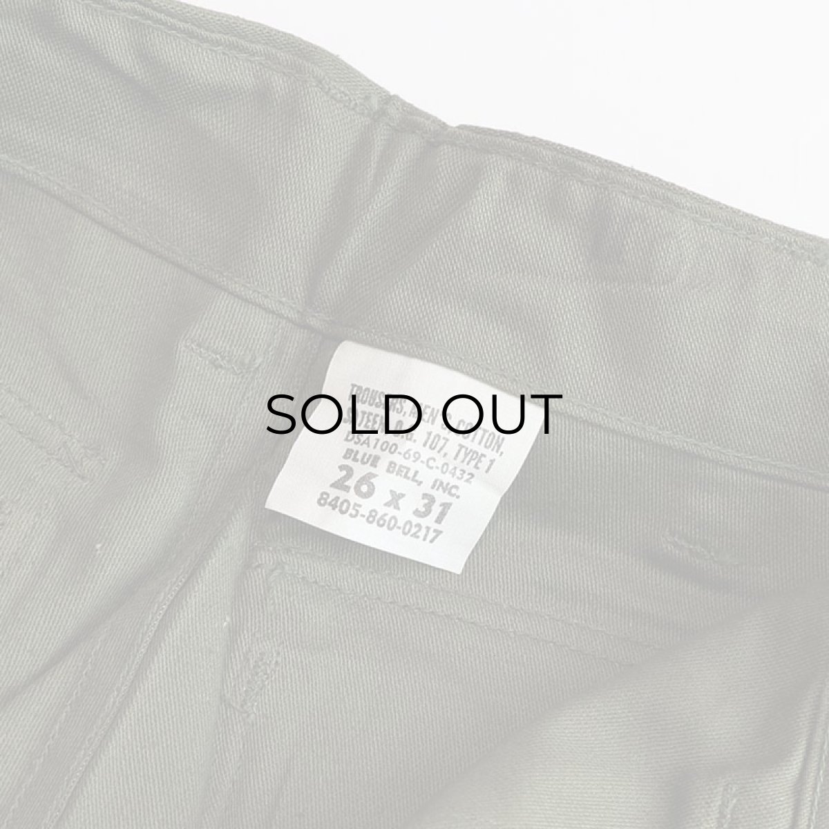 画像9: 60's US ARMY COTTON SATEEN UTILITY BAKER PANTS "DEADSTOCK" "69年"【W26 x L31】 (9)