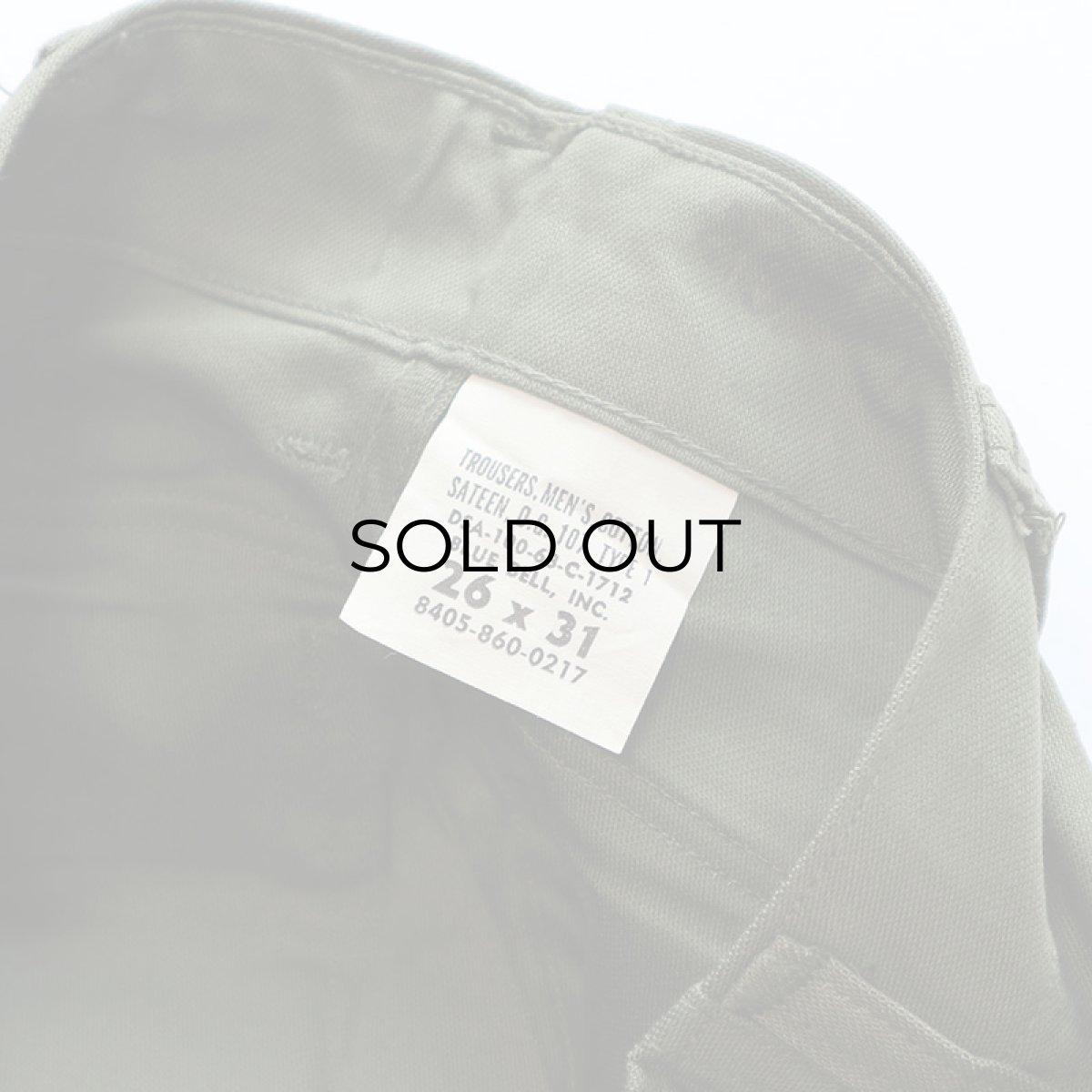 画像9: 60's US ARMY COTTON SATEEN UTILITY BAKER PANTS "DEADSTOCK" "68年"【W26 x L31】 (9)