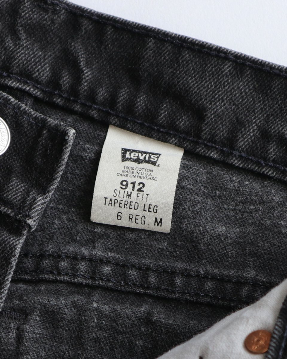 画像9: LEVI'S 912 BLACK DENIM WOMEN'S SLIM FIT PANTS "made in USA" 【W28 x L30.5 程度】 (9)