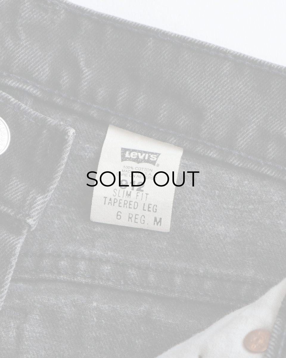 画像9: LEVI'S 912 BLACK DENIM WOMEN'S SLIM FIT PANTS "made in USA" 【W28 x L30.5 程度】 (9)