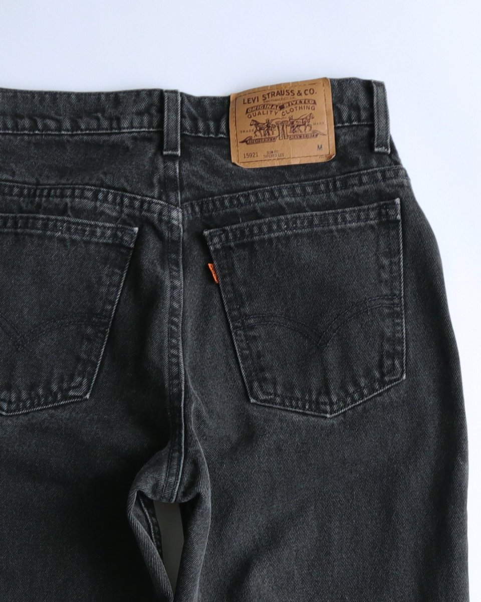 画像6: LEVI'S 912 BLACK DENIM WOMEN'S SLIM FIT PANTS "made in USA" 【W28 x L30.5 程度】 (6)