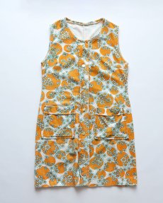 画像2: 70's UNKNOWN BRAND HANDMADE COTTON PILE ALL OVER FLOWER PATTERN N/S TUNIC (2)